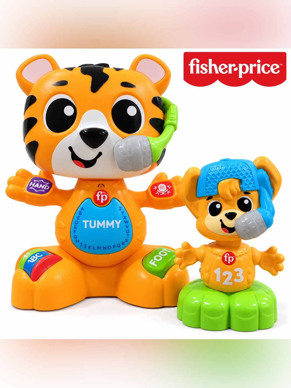 Fisher-Price Link Squad Bop & Groove Tiger & Opposites Fox Learning Toy Set 2PCs